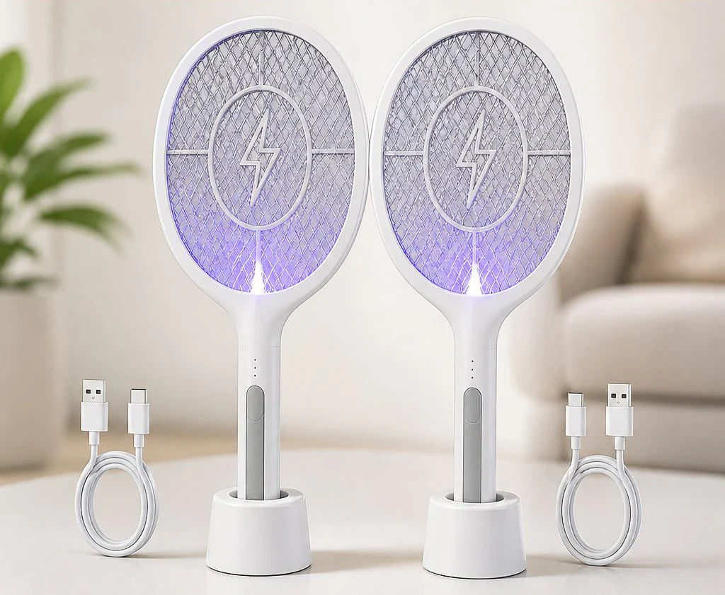 ⚡ MosquiZap Pro – Raqueta Eléctrica Mata Mosquitos 2 en 1